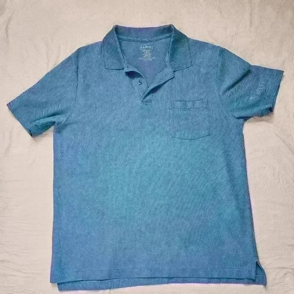 L.L Bean Men's Premium Double L Polo, Hemmed Short-Sleeve - Picture 1 of 3